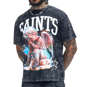 Camiseta Desteñida por el Sol, Camiseta de Algodón Personalizada para Hombre, Camiseta Lisa de Alta Calidad para Impresión OEM/ODM - Product Image 3