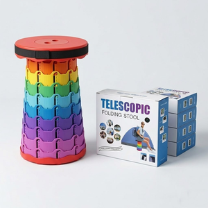Hot Sales Custom Sturdy <strong>Portable</strong> Telescopic <strong>Stool</strong> Retractable Collapsible Telescopic Seat Folding Camp <strong>Stools</strong> - Product Image 1