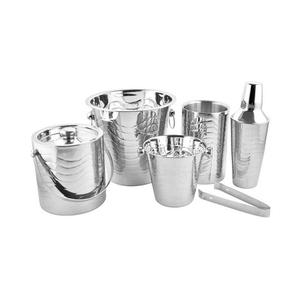 Seau à glace en acier inoxydable de qualité supérieure refroidisseur de vin en métal seau à glace Champagne baril de vin refroidisseur seau à glace Bar fête - Product Image 1