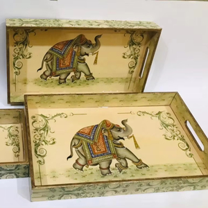 Luxury Leather Decorative <b>Tray</b> Metal Crafts <b>Jewelry</b> Vintage Metal Serving <b>Trays</b> and Leather <b>Tray</b> Hotel With Metal Handle - Product Image 1