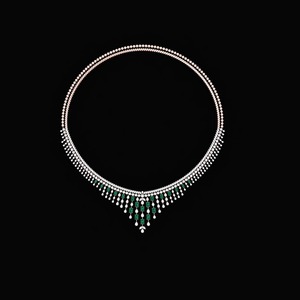 Collar de Diamantes Cultivados en Laboratorio, Corte Marquesa, Color Blanco, Amarillo y Rosa, Oro de 18 Quilates, 37 Gramos en Bruto, 33 Gramos en Neto, Certificado IGI, Lujo - Product Image 3
