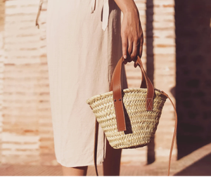 Sac en paille tendance, panier en paille, sac naturel, sac de plage - Product Image 1