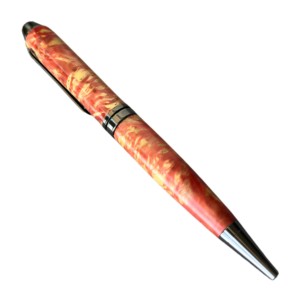 Stylo à bille de luxe artisanal en bois stabilisé de la collection Sapphire, 0,7 mm - Product Image 1