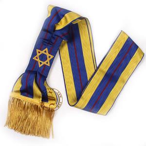 Order of Scarlet Cord-Ceinture Lodge personnalisable de couleur rouge avec frange Golden Bullion à vendre - Product Image 6