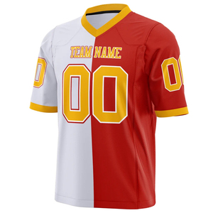 Maillot de football américain personnalisé pour homme, manches courtes, grande taille, tissu respirant en polyester, séchage rapide, logo personnalisé - Product Image 4