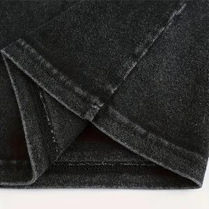 Venta al por mayor de camisetas 100% algodón para hombres de manga corta cuello redondo tejido de punto lavado patrón sólido Ajuste de gran tamaño - Product Image 4