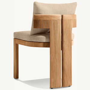 Silla individual sin brazos para uso en exteriores con estilo moderno, adecuada para la terraza de la casa, resistente a la putrefacción. - Product Image 3