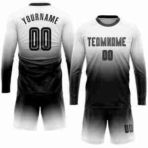 ชุดกีฬาผ้าโพลีเอสเตอร์สำหรับผู้ชายชุดเสื้อฟุตบอลแขนเต็มชุดยูนิฟอร์มเจอร์100% ผ้าโพลีเอสเตอร์แบบปรับแต่งได้สำหรับ2025 - Product Image 6