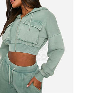 Precio de fábrica, chándal de lavado ácido, venta al por mayor, ropa de calle, chándal de lavado ácido para mujer - Product Image 4