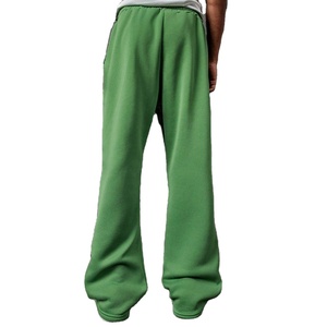 Pantalon de survêtement surdimensionné avec logo personnalisé Pantalon de survêtement baggy à jambes larges de haute qualité Pantalon lourd pour homme de grande taille Pantalon de survêtement uni de base - Product Image 4