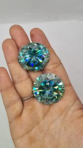 Diamante facetado moissanita azul claro - Product Image 2