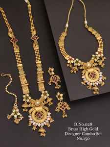 Ensemble de bijoux à la mode ensemble de trois pièces simple avec collier design fantaisie avec ensemble de boucles d'oreilles pour femmes - Product Image 2