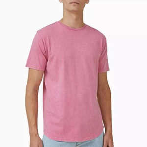 Camisetas de hombre de alta calidad personalizadas 100% algodón poliéster liso teñido clásico manga corta ropa de verano para hombre camisas de talla grande - Product Image 5