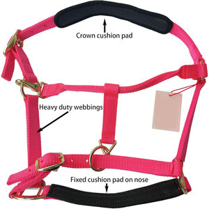 Halters réglables pour chevaux fabriqués en nylon souple et anti-frottement, gaufré, rembourrage en néoprène, couronne et nez entièrement chevaux de toutes tailles - Product Image 2