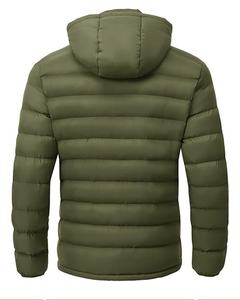 Veste matelassée pour homme en duvet de canard de haute qualité, brillante, à capuche, veste personnalisée pour homme - Product Image 3