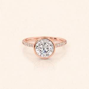 Anillo de Compromiso Solitario de Diamante Cultivado en Laboratorio con Certificación IGI, Oro Amarillo/Blanco/Rosa de 14K, Corte Brillante, con Baño de Rodio - Product Image 6