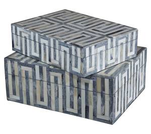 Coffret de boîtes à os, petites et grandes, faites à la main, aspect antique vintage, best-seller, nouveauté - Product Image 1