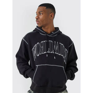 Sweat-shirt à capuche vintage délavé personnalisé pour hommes, sweat-shirt lourd et surdimensionné, vêtements de grande taille des fabricants d'usine - Product Image 1