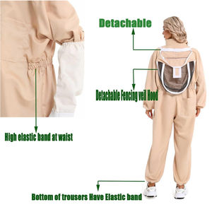 Trajes de ropa de apicultura de cuerpo completo a precio de fábrica Popular para traje de cuidador de abejas, traje de abeja espacial BLANCO a la venta - Product Image 4
