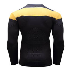 T-shirt de compression pour homme sur mesure en gros, col rond, course à pied, salle de sport, vêtements de sport, séchage rapide, entraînement athlétique - Product Image 3