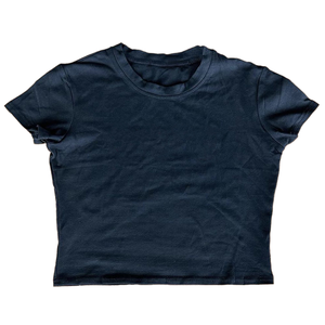 Camiseta sólida ecológica para mujer, Top corto de manga larga para entrenamiento informal y yoga, venta al por mayor, superventas - Product Image 3