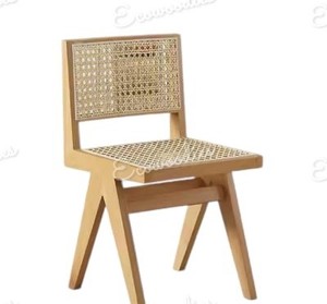 เก้าอี้เชือกสวยงามอบอุ่นพร้อมโครงไม้หันและที่นั่งหวายทอสำหรับสวนห้องนอนหรือห้องนั่งเล่น - Product Image 6