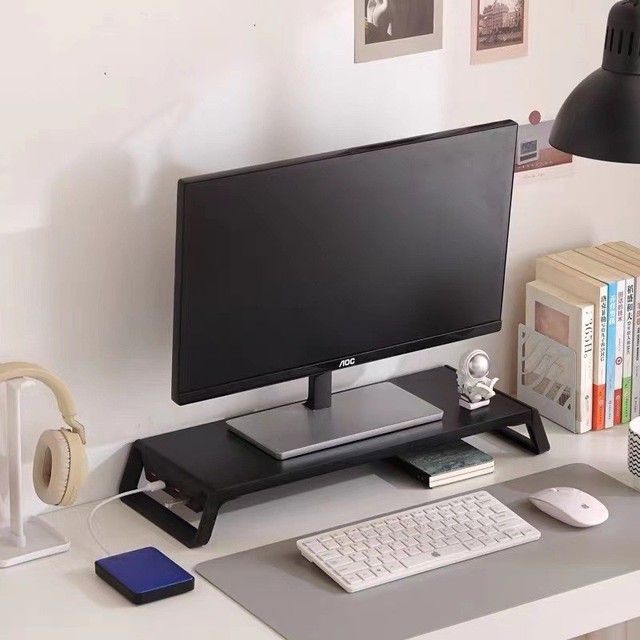 Factory Price Desktop Monitor Riser Holder Wooden Monitor Stand Wood Laptop Stand