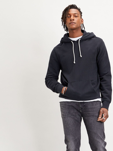 เสื้อมีฮู้ดผู้ชายขนาดใหญ่สไตล์สตรีทแวร์ใส่สบายและมีฮู้ดผ้าฝ้ายแบบพรีเมียมสีดำ - Product Image 3