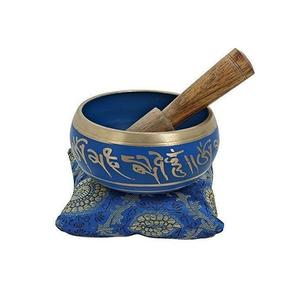 Bol chantant en métal moderne Instrument apaisant tibétain antique Maillet en bois Sculpture en Chine polie pour la méditation Artisanat en métal - Product Image 3