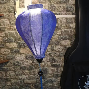 Hoi โคมไฟผ้าไหมวัสดุไม้ไผ่เวียดนามโคมไฟผ้าไหมสีสันสดใสทำด้วยมือสำหรับงานเทศกาลร้านอาหารของตกแต่งงานปาร์ตี้ - Product Image 1