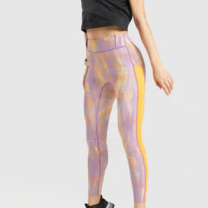 Leggings de yoga pour femmes à taille haute élastique, respirants, légers, à séchage rapide, motif uni, pantalon de fitness, nouveau design - Product Image 4
