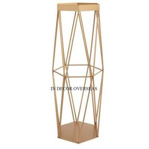 Aluminio de alta calidad fundido de alta calidad chapado en oro antiguo Diseñador único Harlow Stand accesorios de decoración de boda suministros - Product Image 1