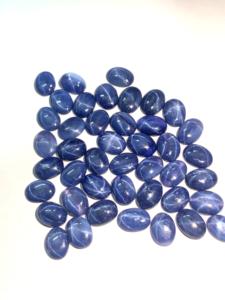 Fashion Channel Blue Sapphire Star Ruby Synthetic Oval 13x18mm 3.5CT Heat <b>Treated</b> Gemstone Cabochon for Jewelry Making - Product Image 3