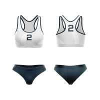 Ensemble de soutien-gorge de sport de volley-ball à séchage rapide personnalisé 2026, unisexe, pour adultes, tenue de volley-ball de plage, ensembles de bikinis imprimés