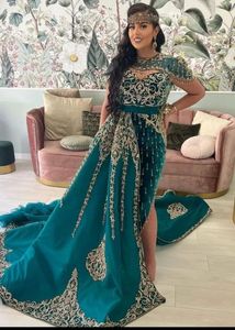 IMPRESIONANTE BORDADO DE ZARI EN KARAKOU CAFTAN CON VESTIDO DE Sendero Adornado CON CUENTAS DE CRISTAL, PIEDRA, TRABAJO DE DABKA @ 2023 - Product Image 2