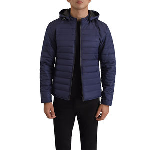 Veste bouffante coupe-vent légère dernier style pour hommes, tissu en toile avec capuche et logo personnalisé, nouvelle collection hiver - Product Image 3