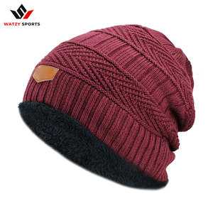 Beanies-gorros de punto para hombre y mujer, Gorro grueso y cálido de piel sin mangas, para invierno - Product Image 3
