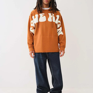 Couleur personnalisée rue porter des sweats à capuche pour hommes décontracté manches longues impression à capuche pour l'hiver automne tendance hommes sweats à capuche - Product Image 5