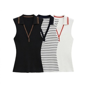 T-shirt de sport pour femme sans manches de qualité supérieure, en mélange polyester/coton, avec doublure en tissu, broderie personnalisée et impression - Product Image 2