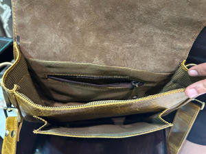 Sac à main en cuir véritable Crunch véritable fait à la main Sac à main en cuir véritable Crunch pour femmes sac à bandoulière en cuir véritable Vintage pour le bureau - Product Image 5