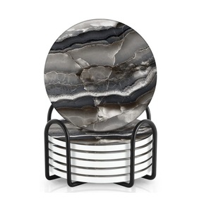 Antique-inspired Cheap-rate <b>Marble</b> <b>Coasters</b> with Vintage Detailing for Unique Table Accessories and Decor Solutions - Product Image 6