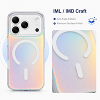Coque transparente en TPU ultra-mince avec anneau magnétique pour les séries 14/15/16/17, antichoc et anti-traces de doigts