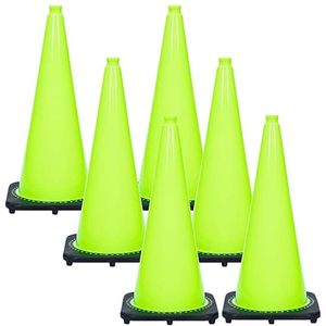 Cônes de signalisation routière en PVC flexible orange de haute qualité, 75 cm, base en caoutchouc, réflecteur prismatique haute intensité, protection IP55, avertissement - Product Image 4