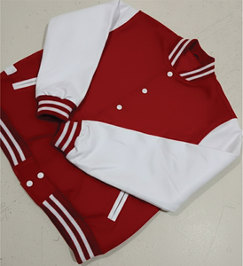 <b>men</b> Red <b>White</b> Varsity <b>Jacket</b> Hoodie Classic Baseball Style Streetwear custom size and design - Product Image 4