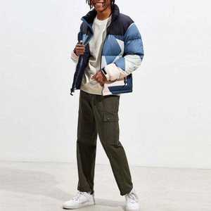 Chaquetas acolchadas de invierno Unisex, cuello levantado, relleno de poliéster transpirable, Material de lona cálido a prueba de viento con logotipo frontal, venta al por mayor - Product Image 4