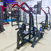Machine d'entraînement de force isolaté pour la gym, pour le dos et les lombaires, à charge de plaques, usage commercial, machine à rameur haute, garantie 10 ans