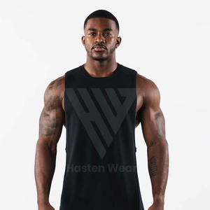 Wholesale Men Sports Custom Muscle Fitness <b>Vest</b> Men's Clothing Blank Tank <b>Tops</b> for Men Cotton Sleeveless Tank <b>Tops</b> Street Wear - Product Image 1