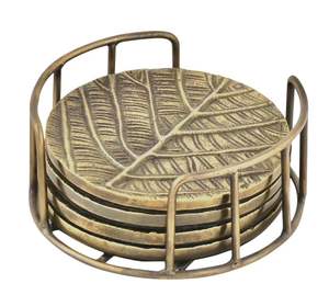 Modern Irregular Gold Metal Luxury Handmade Coaster <b>Matte</b> Finish for Home & <b>Table</b> Decor - Product Image 4