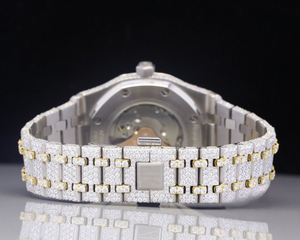Montre de luxe pour hommes de haute qualité style diamant glacé avec affichage de l'heure bracelet Hip Hop en acier inoxydable fournisseur indien direct - Product Image 4