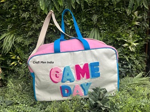 Custom Design Luxury <b>Gym</b> <b>Bag</b> with Large <b>Sports</b> Travel Duffle Seed Beaded Game Day Carry-On Luggage for Travel - Product Image 4